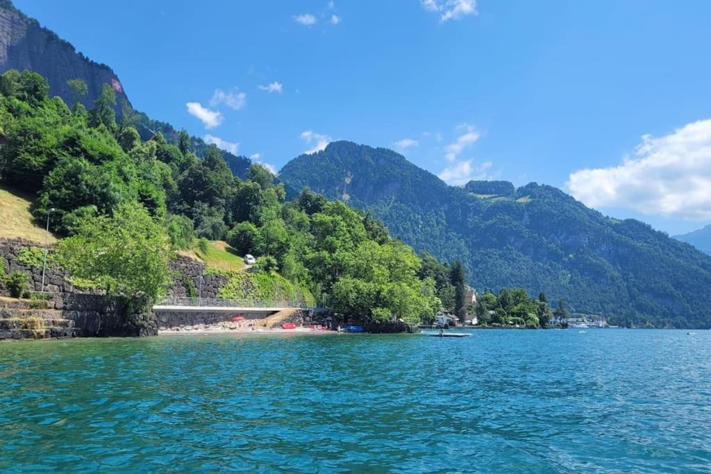 Villa Bootsmann Mit Spektakulaerer Seesicht Nahe Badestrand Vitznau Exterior foto